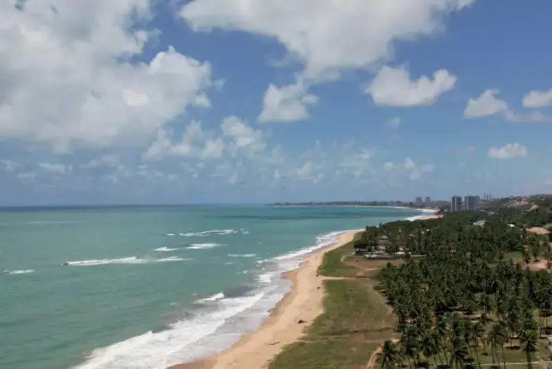 Vista Sul a partir do Algarve Residence: orla de Maceió